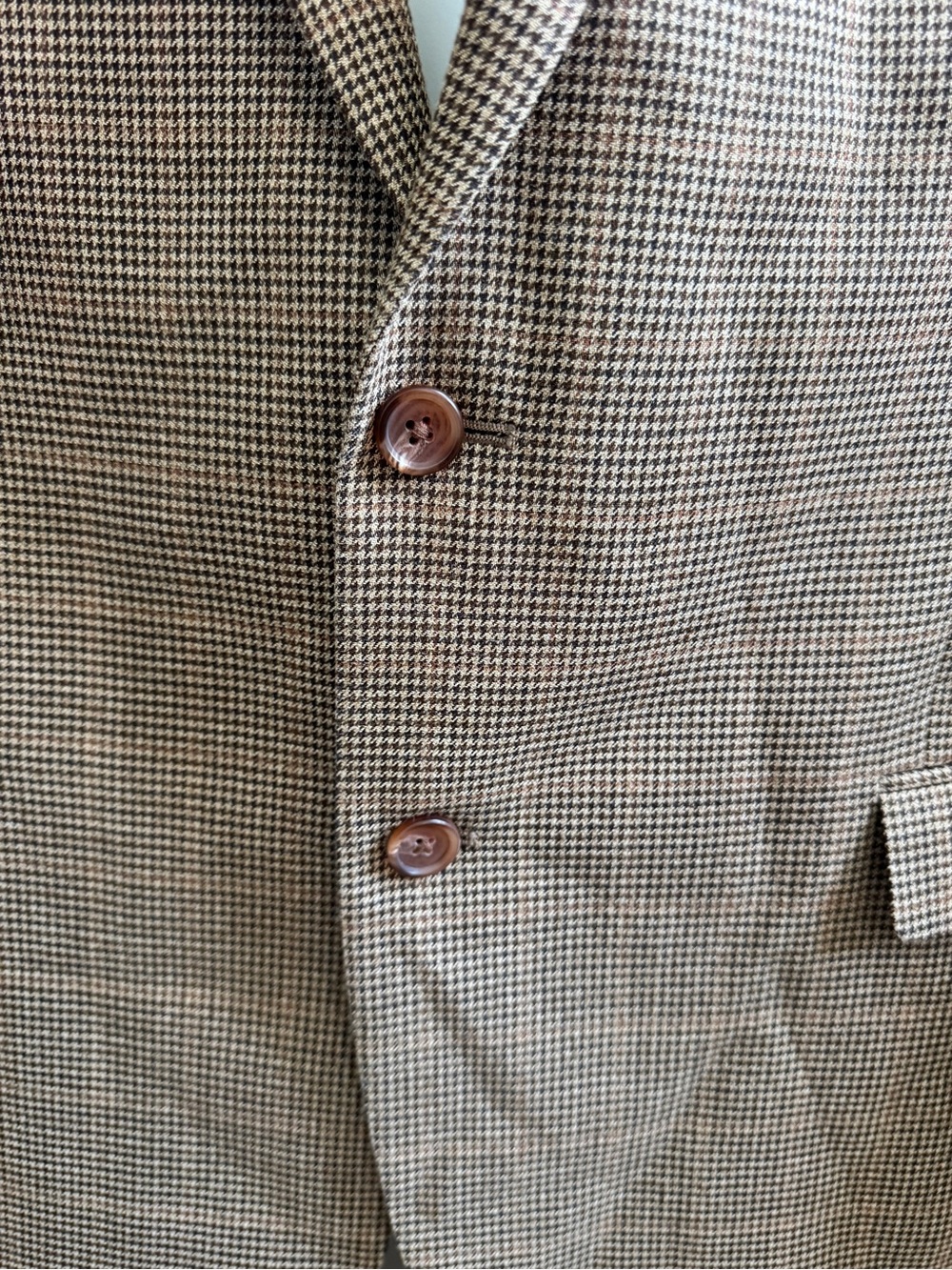 Vintage green label Lauren Ralph Lauren Tan Glen Plaid Sport Coat - Picture 3 of 14